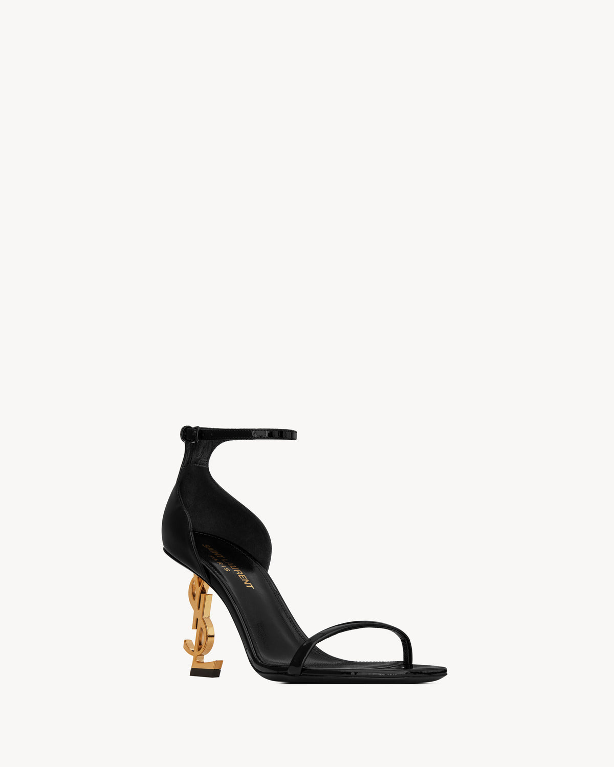 صندل بكعب Cassandre من Saint Laurent، جلد عجل