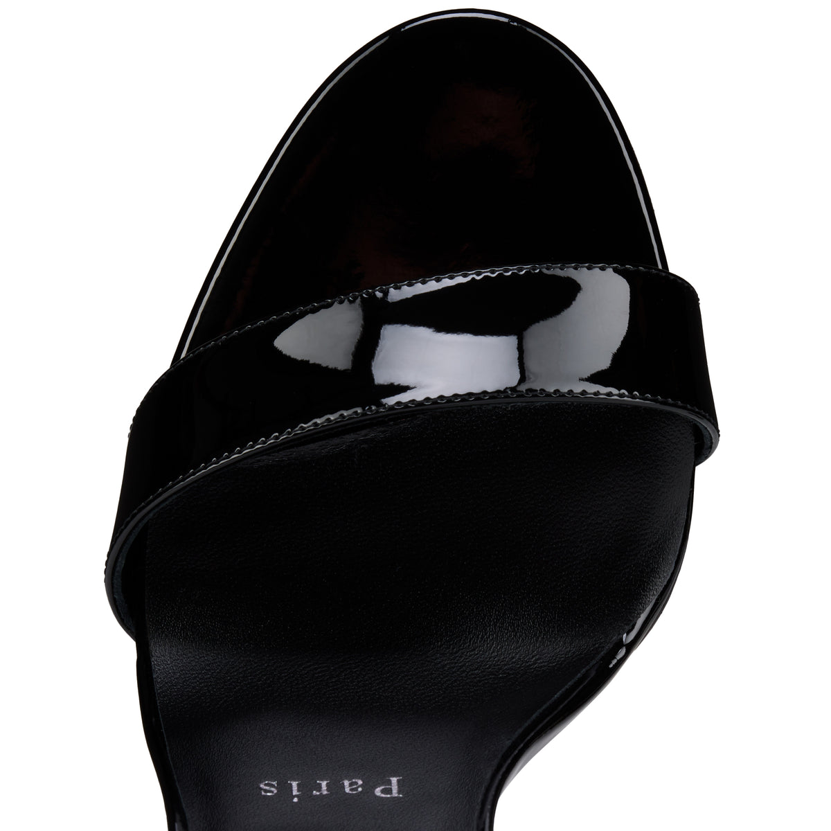 صندل بكعب ويدج من Christian Louboutin، جلد أسود