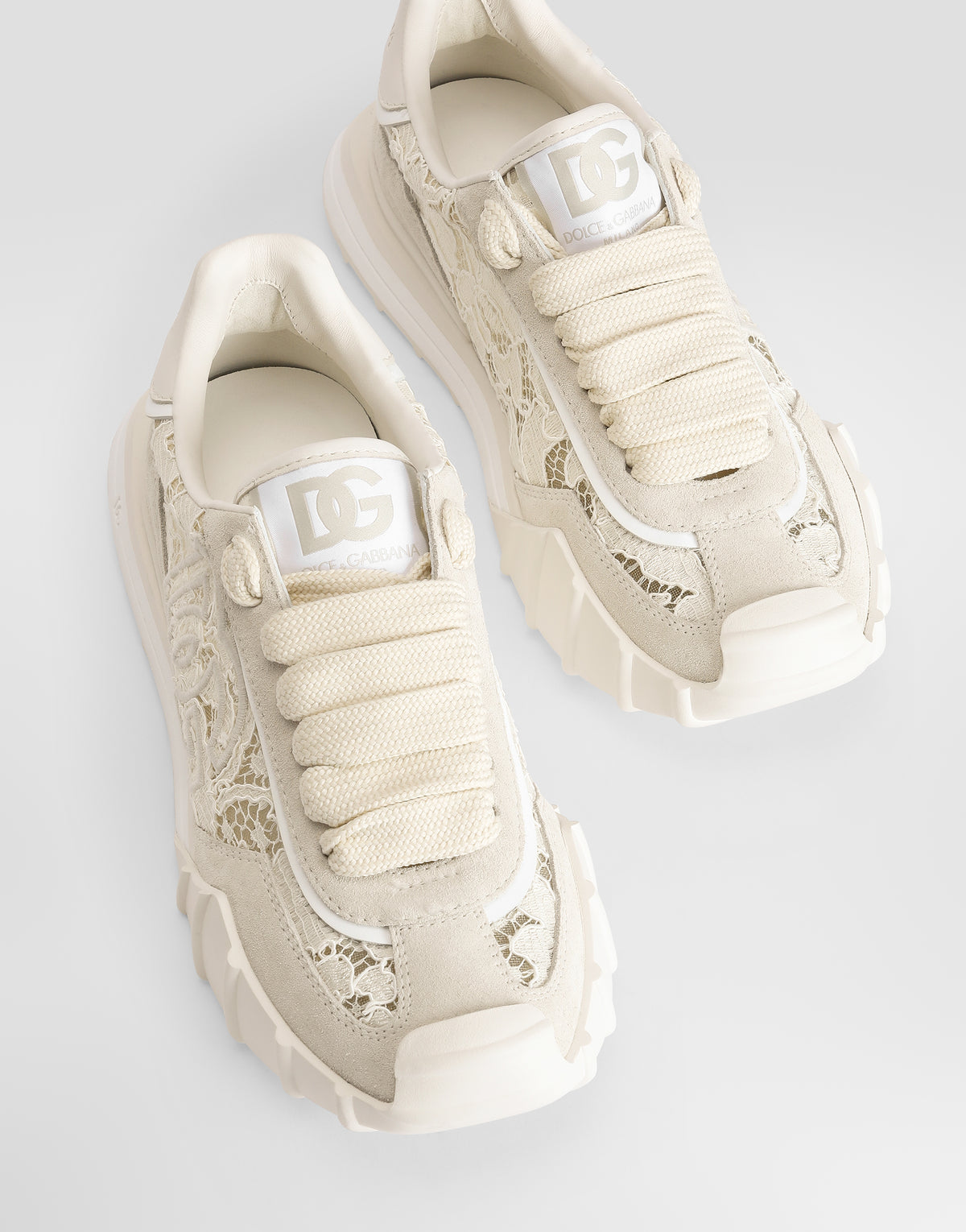 Dolce & Gabbana Sneakers, Neutral Calf Suede
