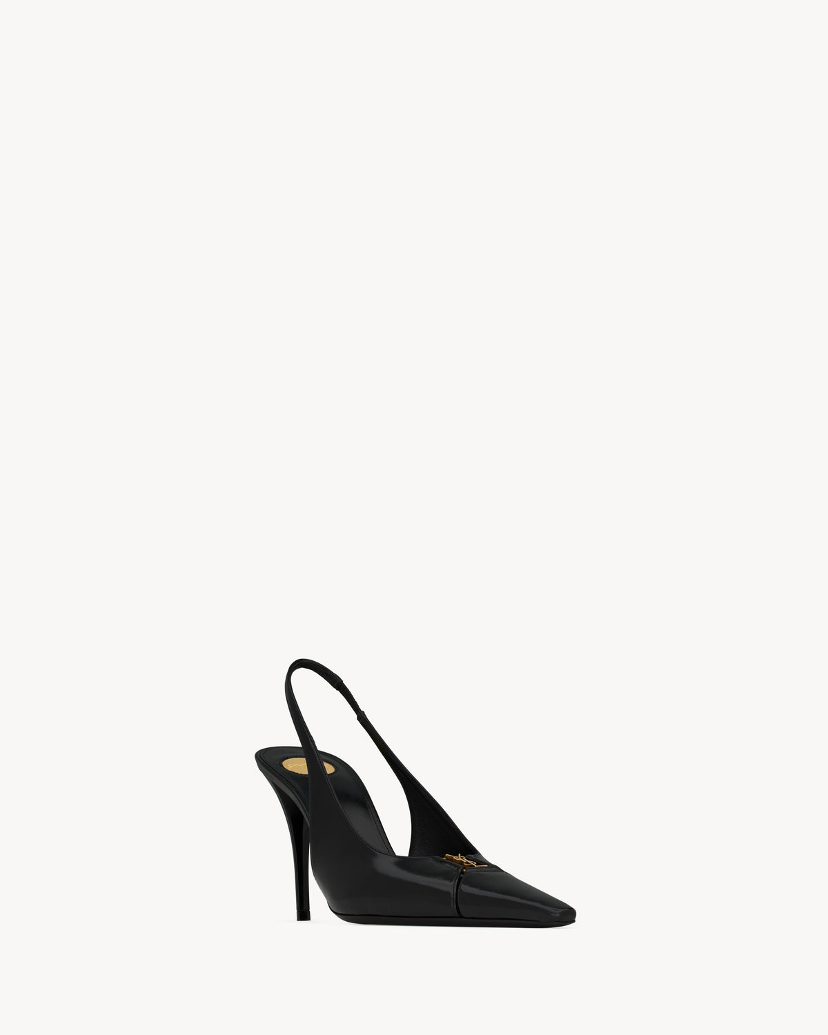 Saint Laurent Babylone Breteuil Slingback Pumps, Black