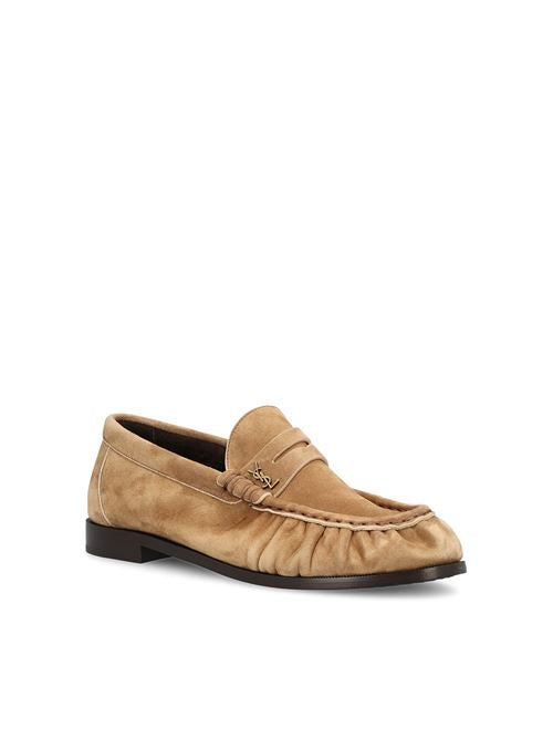 Saint Laurent Le Loafer Soft in brown calfskin — rear view | La Parisienne Qatar