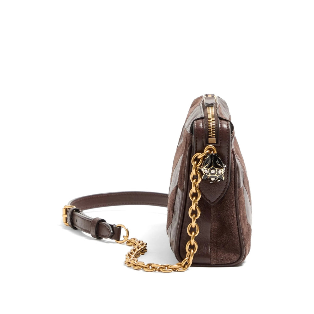 Valentino Garavani VLogo Signature crossbody bag in brown — styling view | La Parisienne Qatar