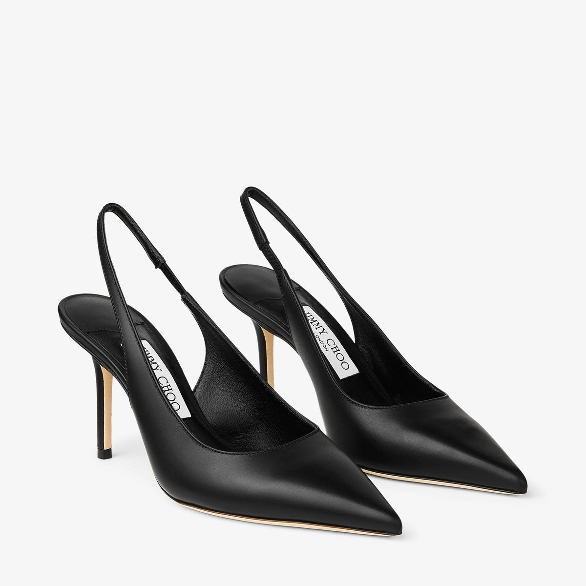 حذاء بكعب Jimmy Choo Loves 85، جلد أسود