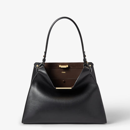 Fendi Way Medium Shoulder Bag, Black Calfskin