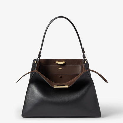 Fendi Way Medium Shoulder Bag, Black Calfskin