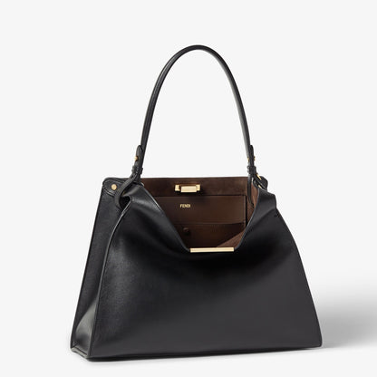 Fendi Way Medium Shoulder Bag, Black Calfskin