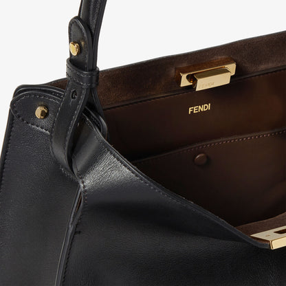 Fendi Way Medium Shoulder Bag, Black Calfskin