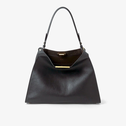 Fendi Way Medium Shoulder Bag, Black Calfskin