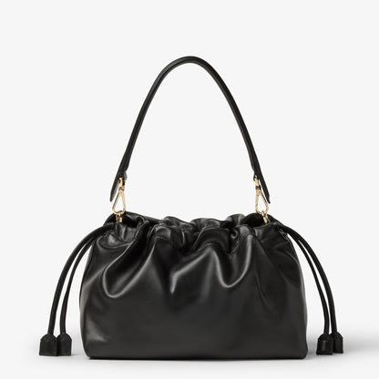 حقيبة كتف Baguette Soft Large من Fendi، جلد أسود