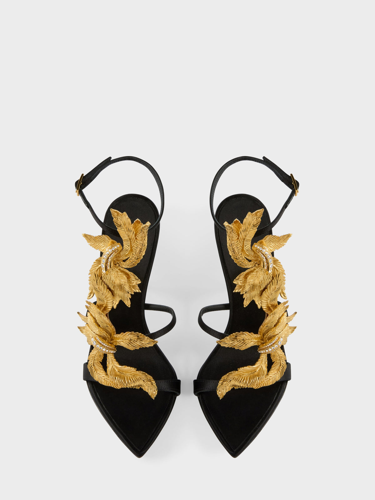 حذاء بكعب من Giuseppe Zanotti، ساتان حريري أسود