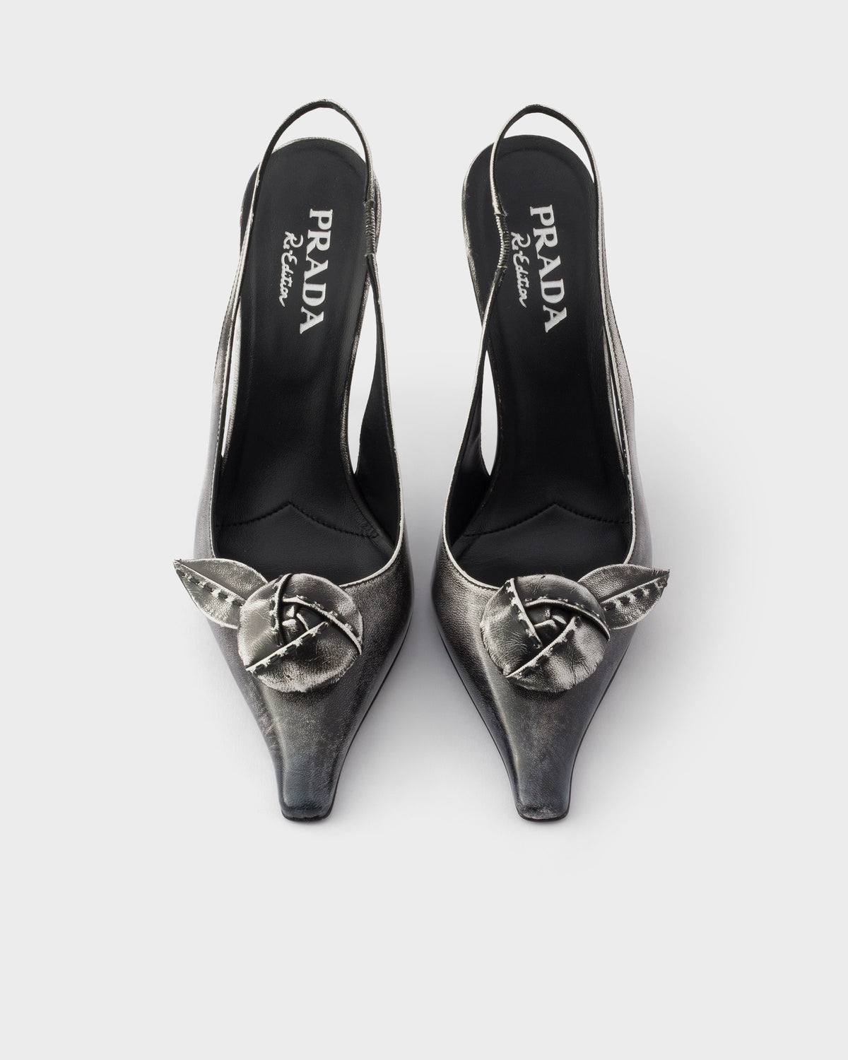 حذاء ميول من Prada، جلد ماعز أسود
