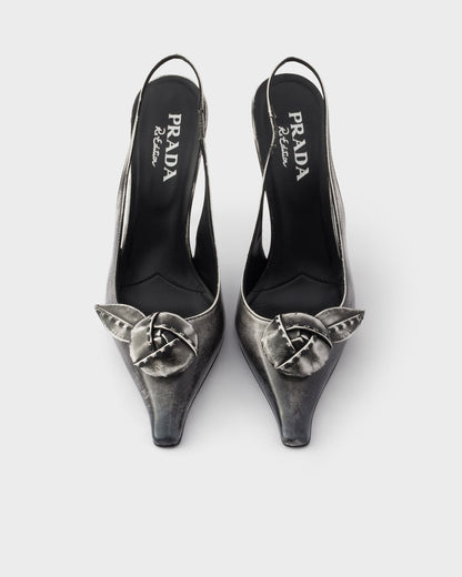 حذاء ميول من Prada، جلد ماعز أسود