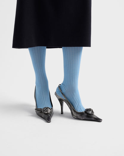 حذاء ميول من Prada، جلد ماعز أسود