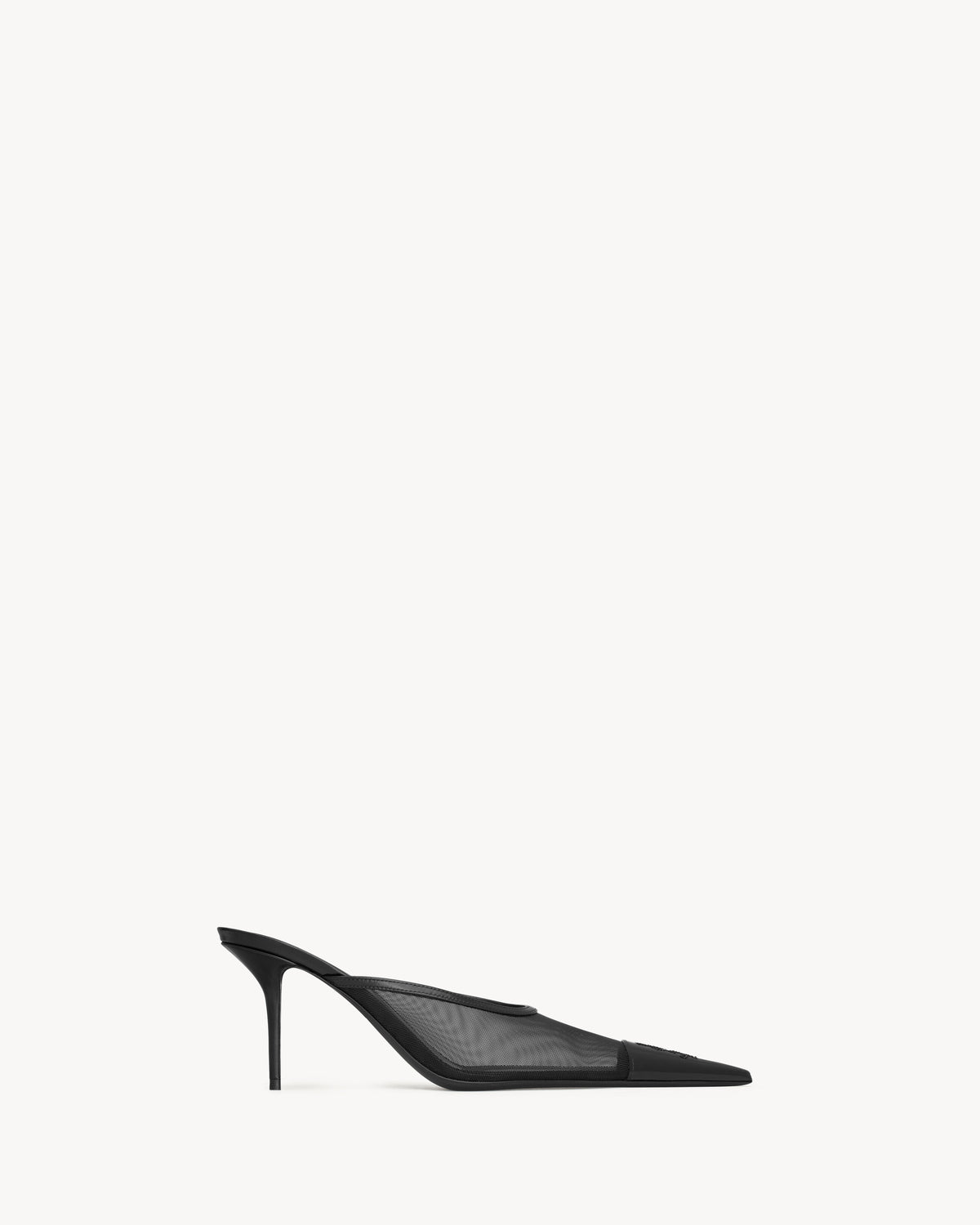 حذاء من Saint Laurent، جلد عجل وبولياميد أسود