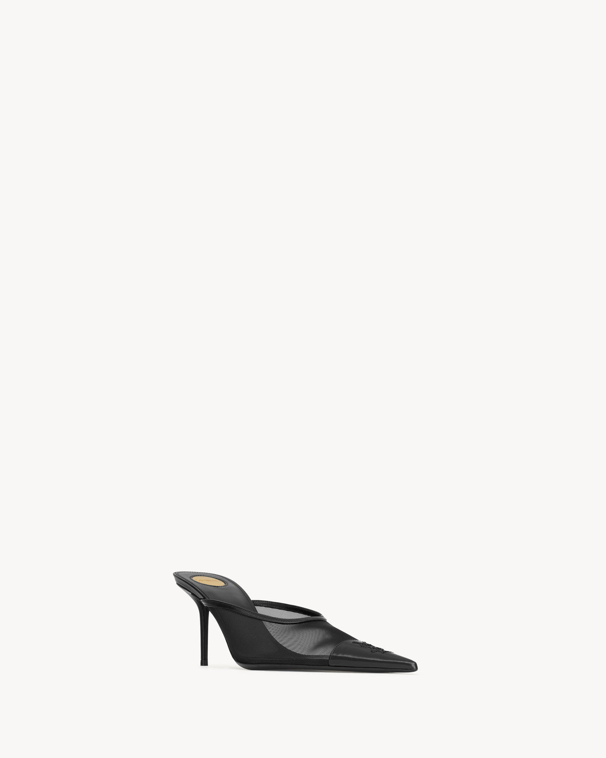 حذاء من Saint Laurent، جلد عجل وبولياميد أسود