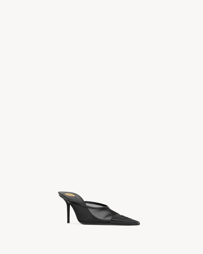 حذاء من Saint Laurent، جلد عجل وبولياميد أسود