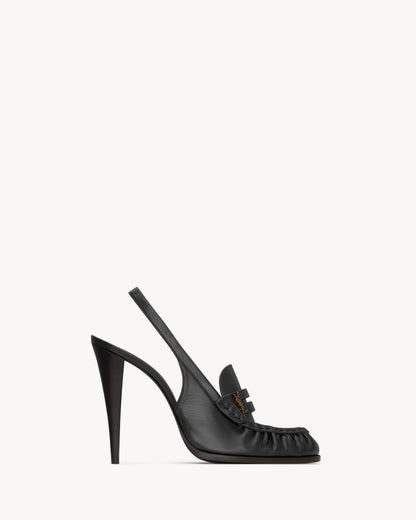 حذاء من Saint Laurent، جلد عجل أسود
