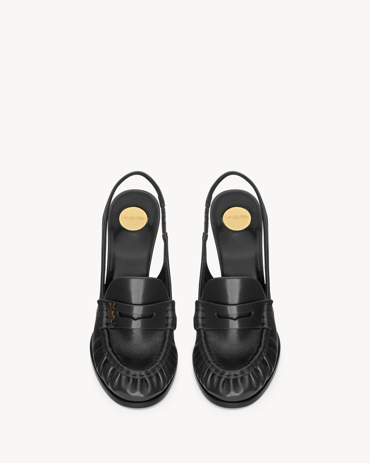 حذاء من Saint Laurent، جلد عجل أسود