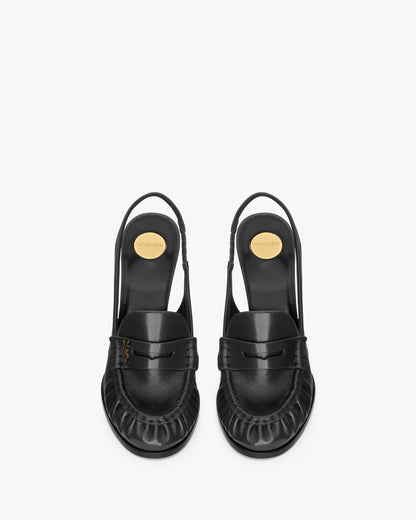 حذاء من Saint Laurent، جلد عجل أسود