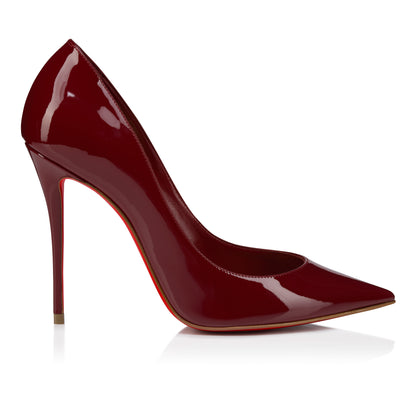 حذاء بكعب Pigalle من Christian Louboutin، جلد لامع أحمر