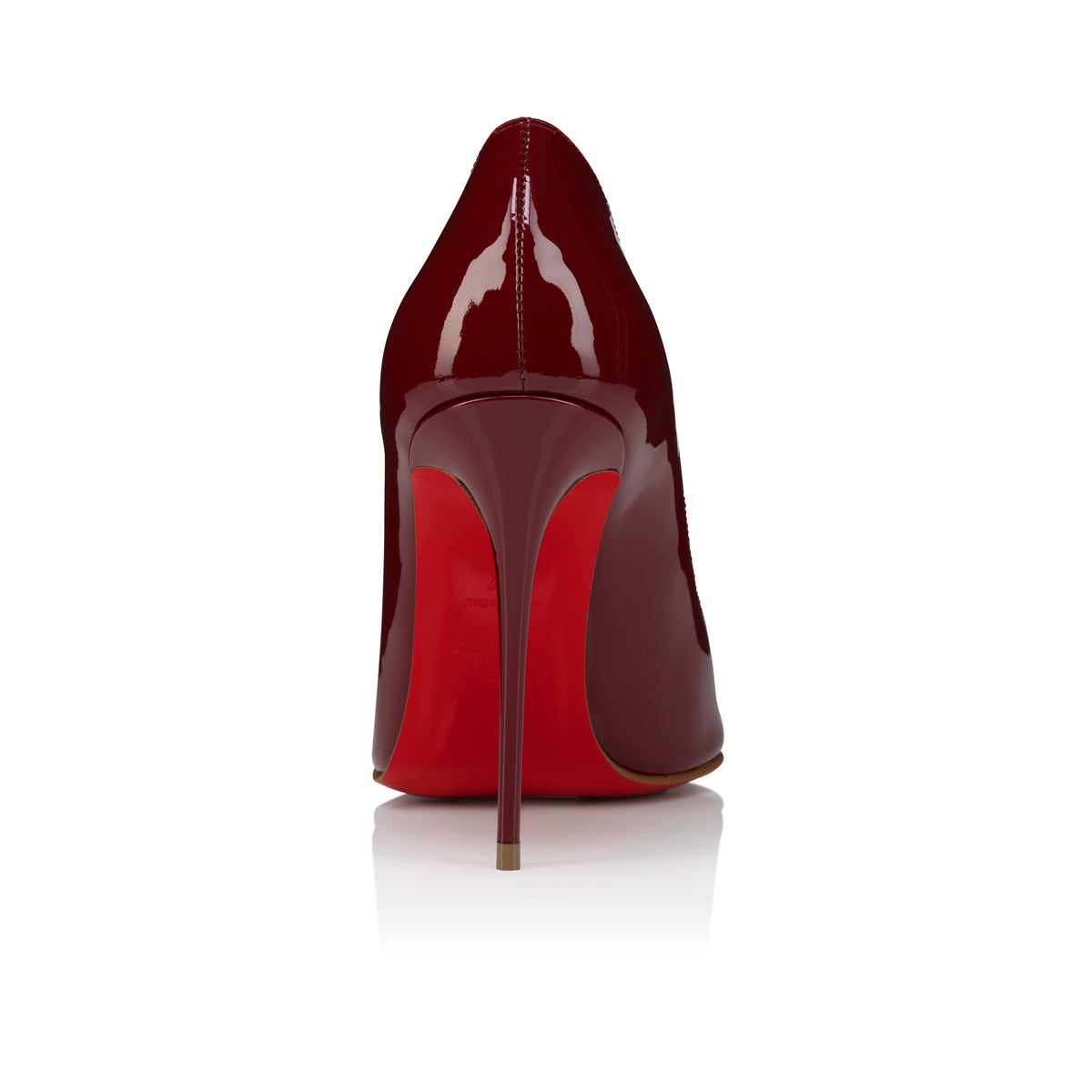 حذاء بكعب Pigalle من Christian Louboutin، جلد لامع أحمر