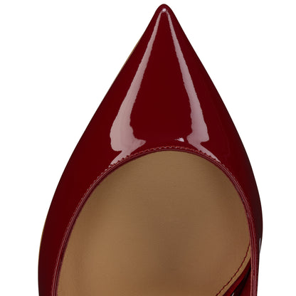 حذاء بكعب Pigalle من Christian Louboutin، جلد لامع أحمر