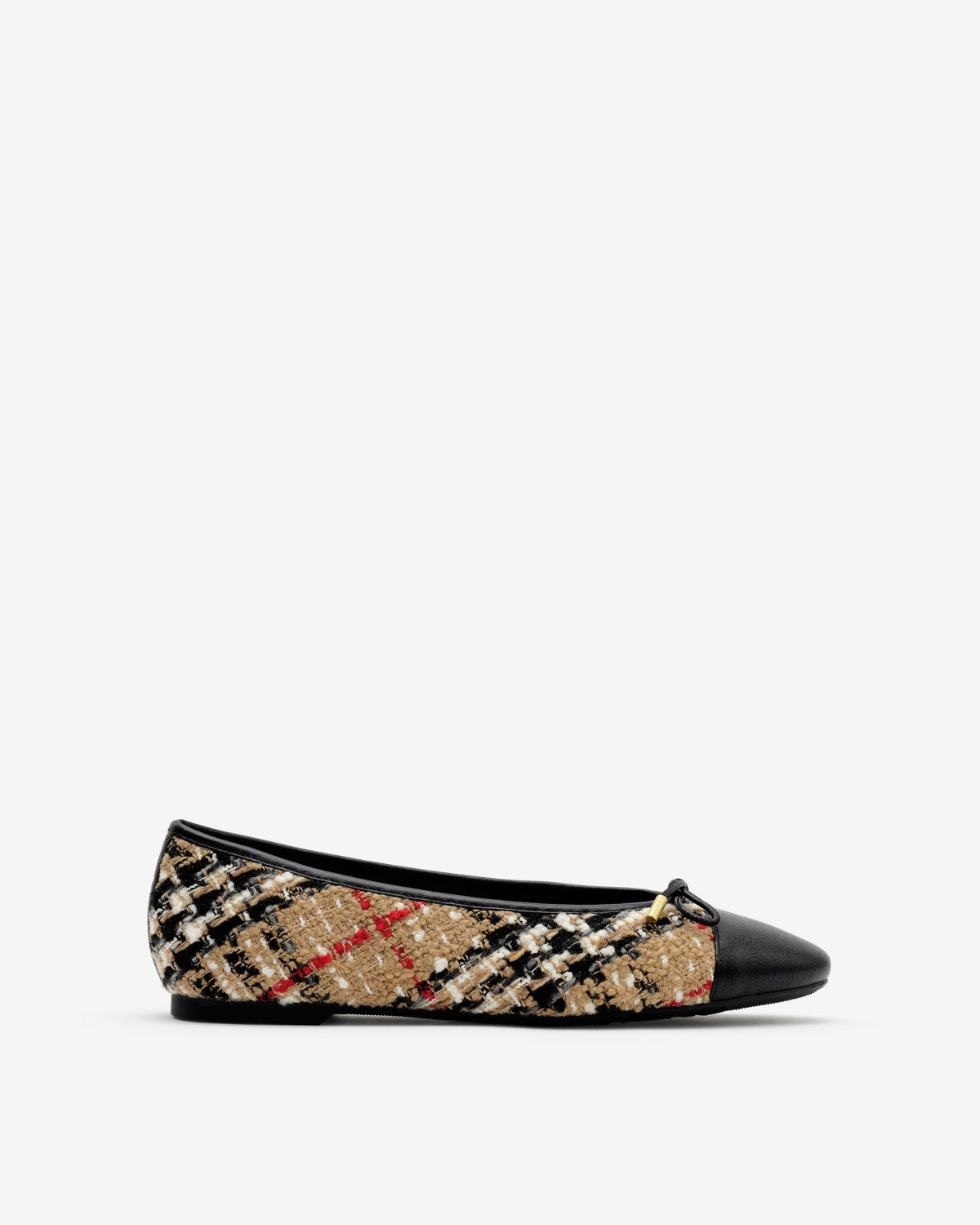 حذاء باليرينا Highgate من Burberry، بوكليه بنقشة Check