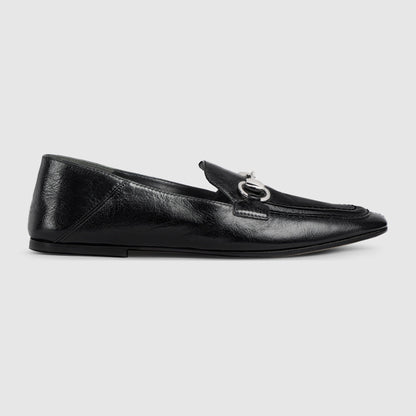 حذاء لوفر Jordaan Soft من Gucci، جلد أسود
