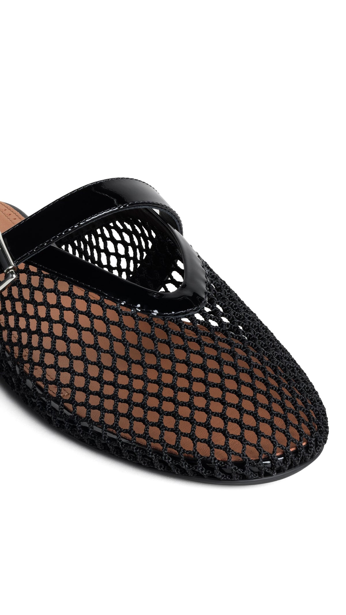 حذاء رياضي من Alaïa، جلد عجل وقماش أسود