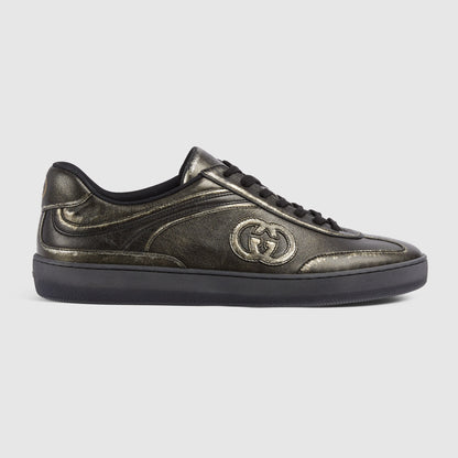 حذاء رياضي G75 من Gucci، جلد أسود
