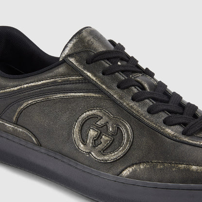 حذاء رياضي G75 من Gucci، جلد أسود