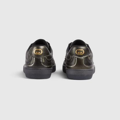حذاء رياضي G75 من Gucci، جلد أسود