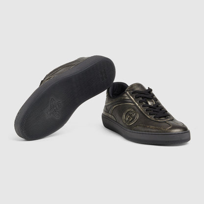 حذاء رياضي G75 من Gucci، جلد أسود