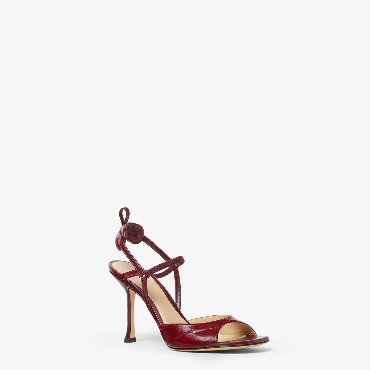 Fendi Very Colibrì Sandals, Burgundy Hagfish Leather