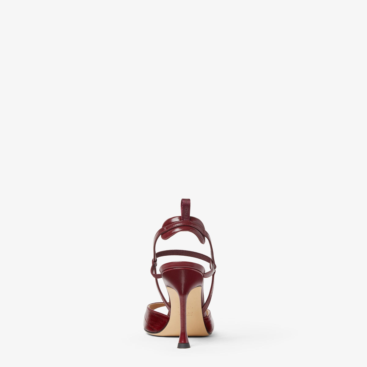 Fendi Very Colibrì Sandals, Burgundy Hagfish Leather