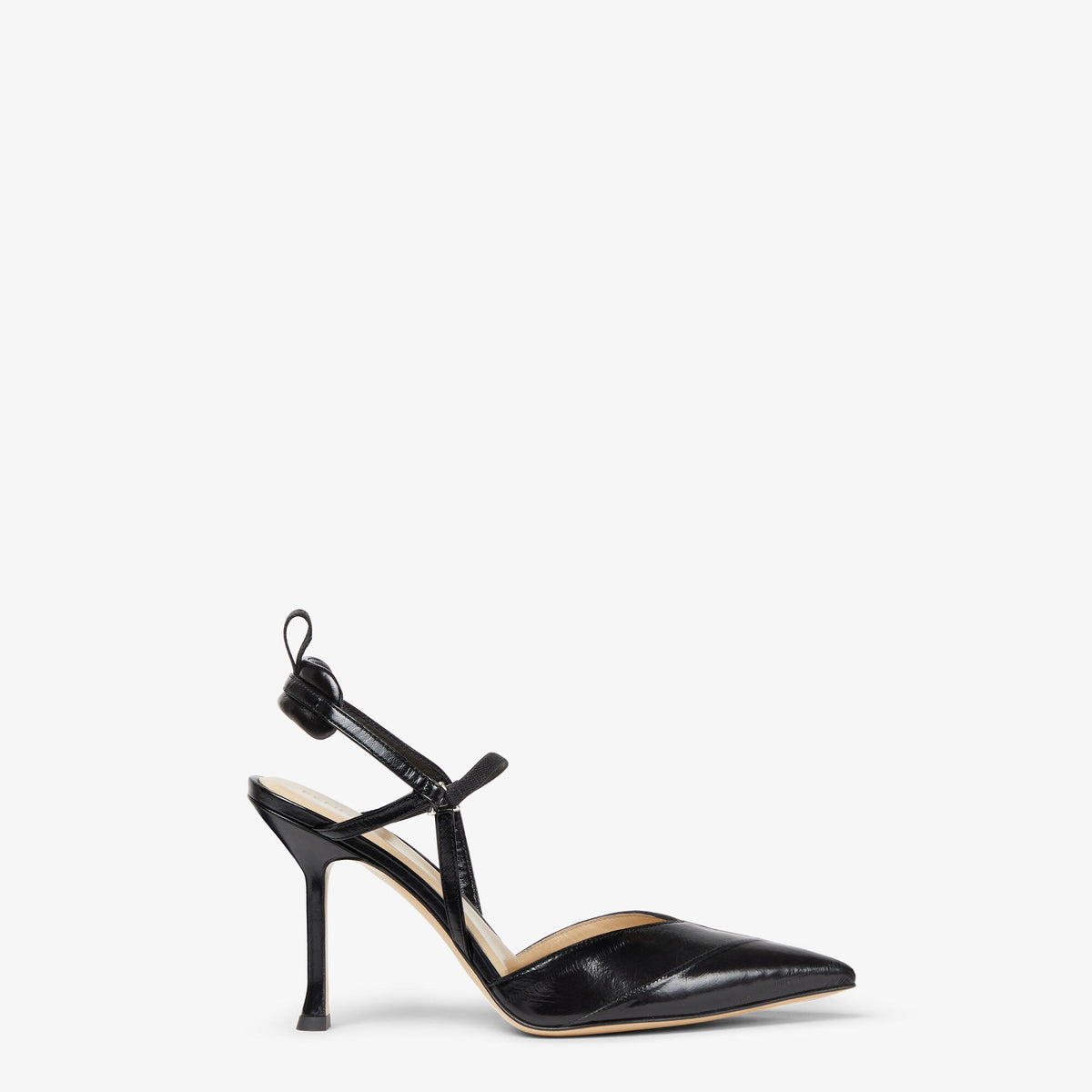 حذاء سلينغباك Very Colibrì من Fendi، جلد هاغفيش أسود