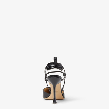 حذاء سلينغباك Very Colibrì من Fendi، جلد هاغفيش أسود