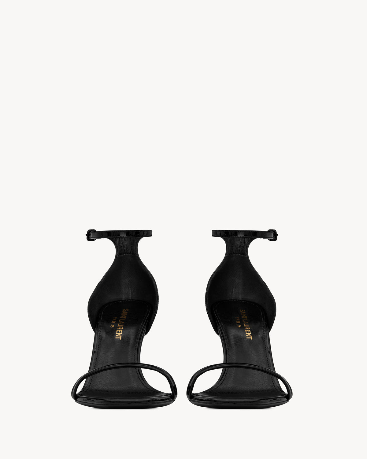 صندل بكعب Cassandre من Saint Laurent، جلد عجل
