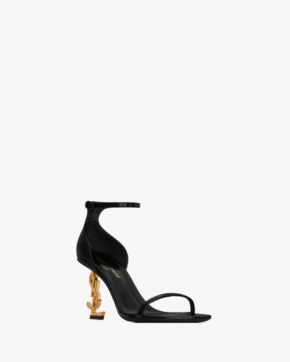 صندل بكعب Cassandre من Saint Laurent، جلد عجل