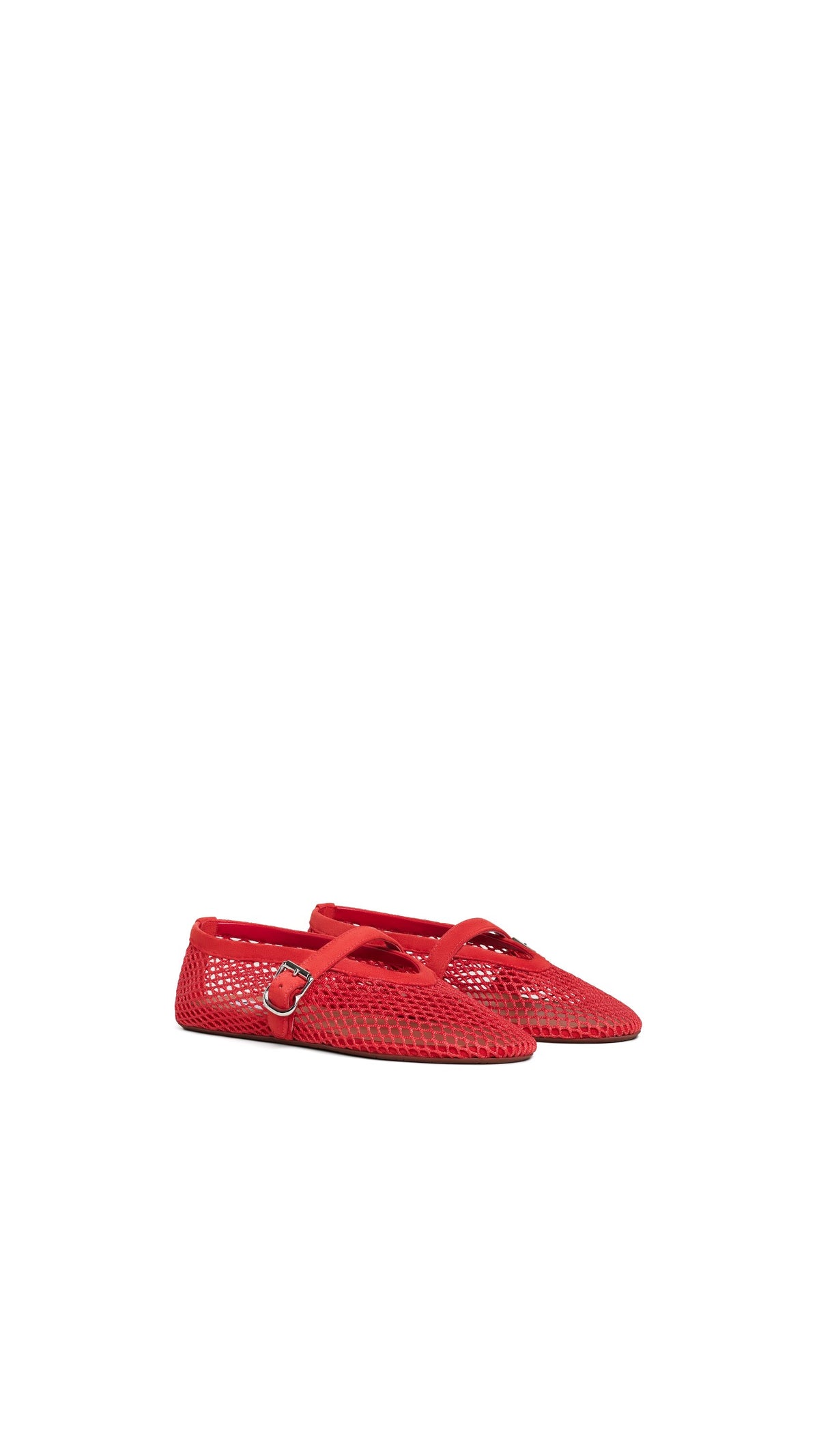 Alaïa Fishnet Ballet Flats, Italian Leather