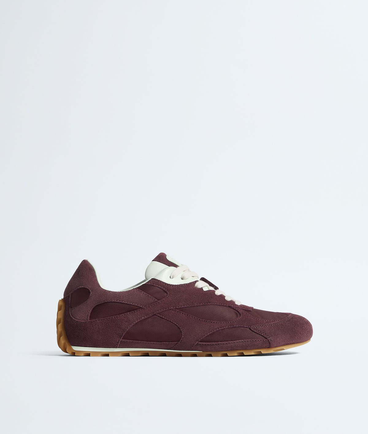 Bottega Veneta Panelled Lace-Up Sneakers, Mahogany Suede