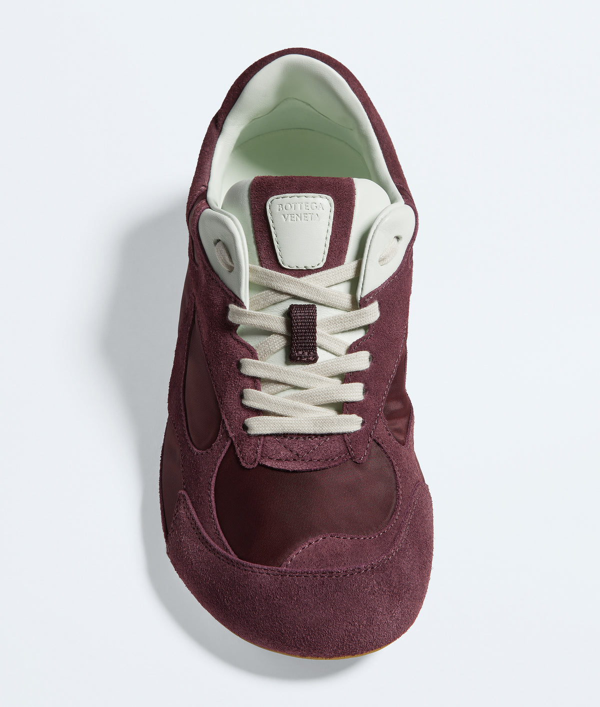 Bottega Veneta Panelled Lace-Up Sneakers, Mahogany Suede