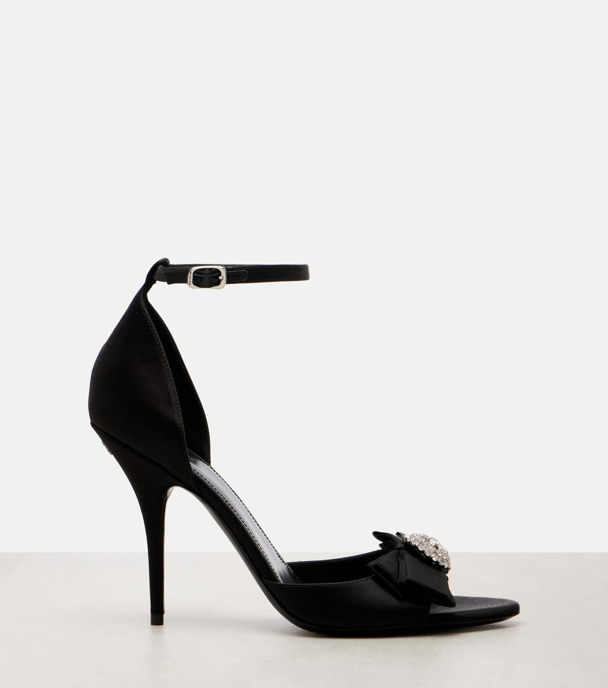 صندل Knife بفيونكة من Balenciaga، ساتان أسود