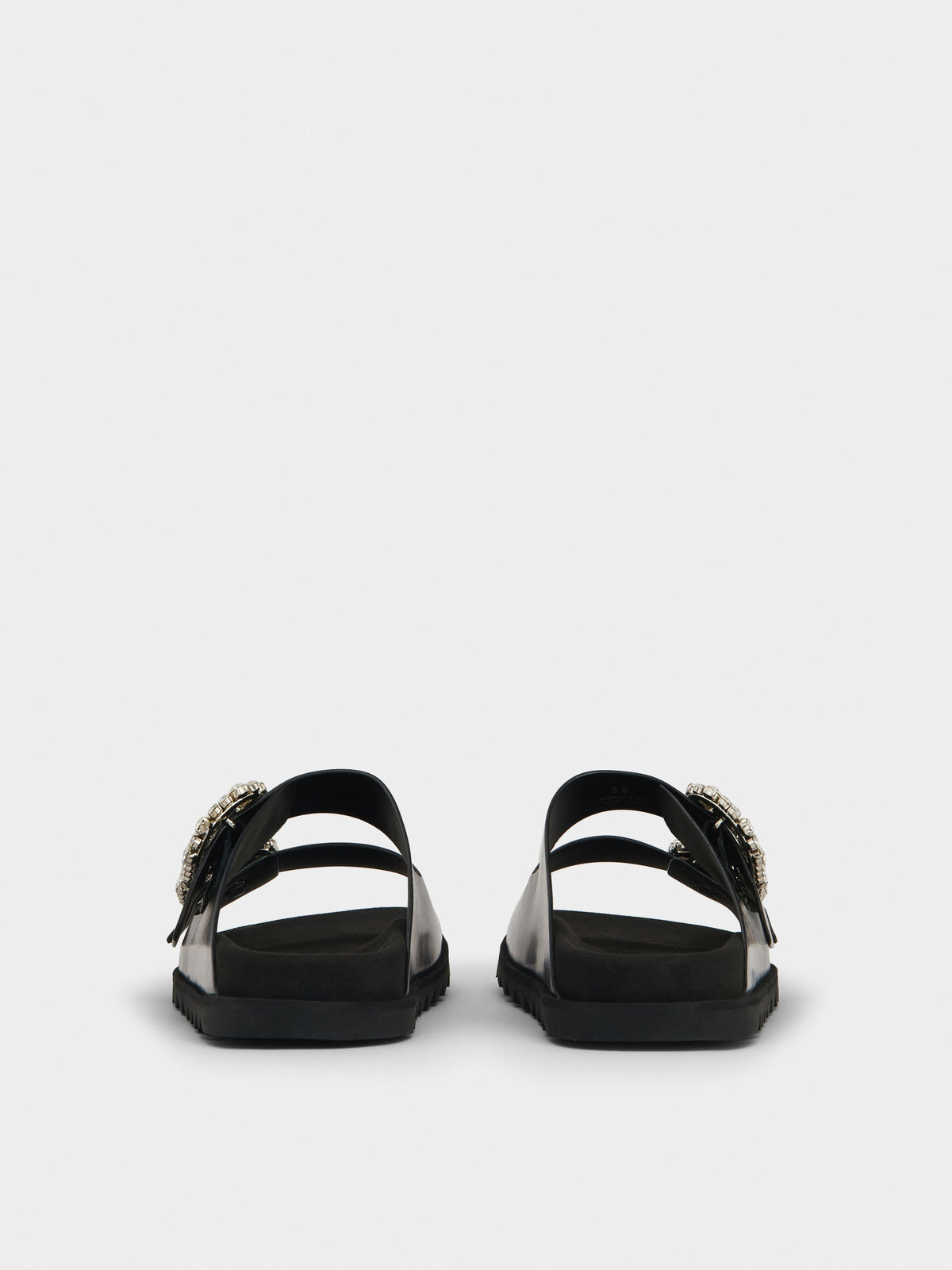 حذاء مسطّح من Roger Vivier، جلد عجل أسود