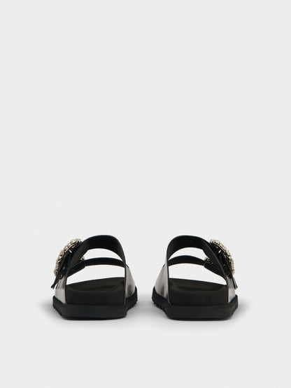 حذاء مسطّح من Roger Vivier، جلد عجل أسود