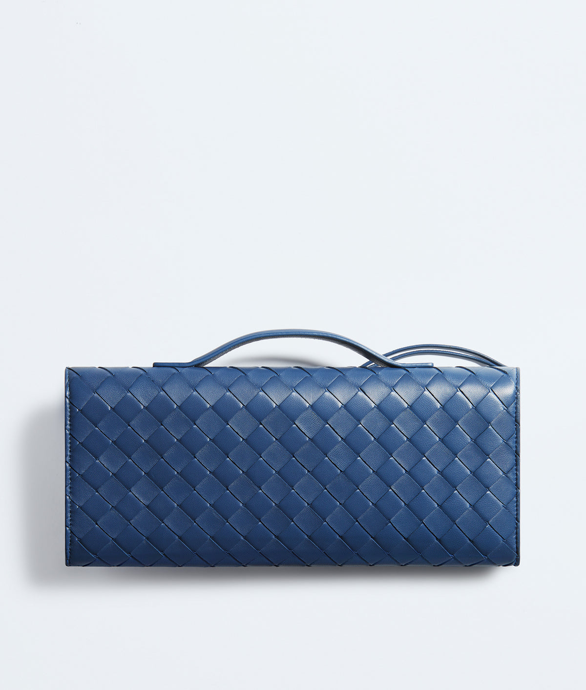 Bottega Veneta Knot Clutch, Blue Venezia Lambskin