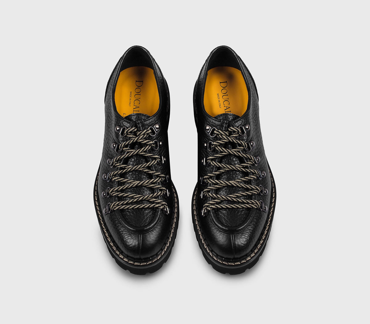Doucal's Lace-Up Shoes, Black Suede Leather