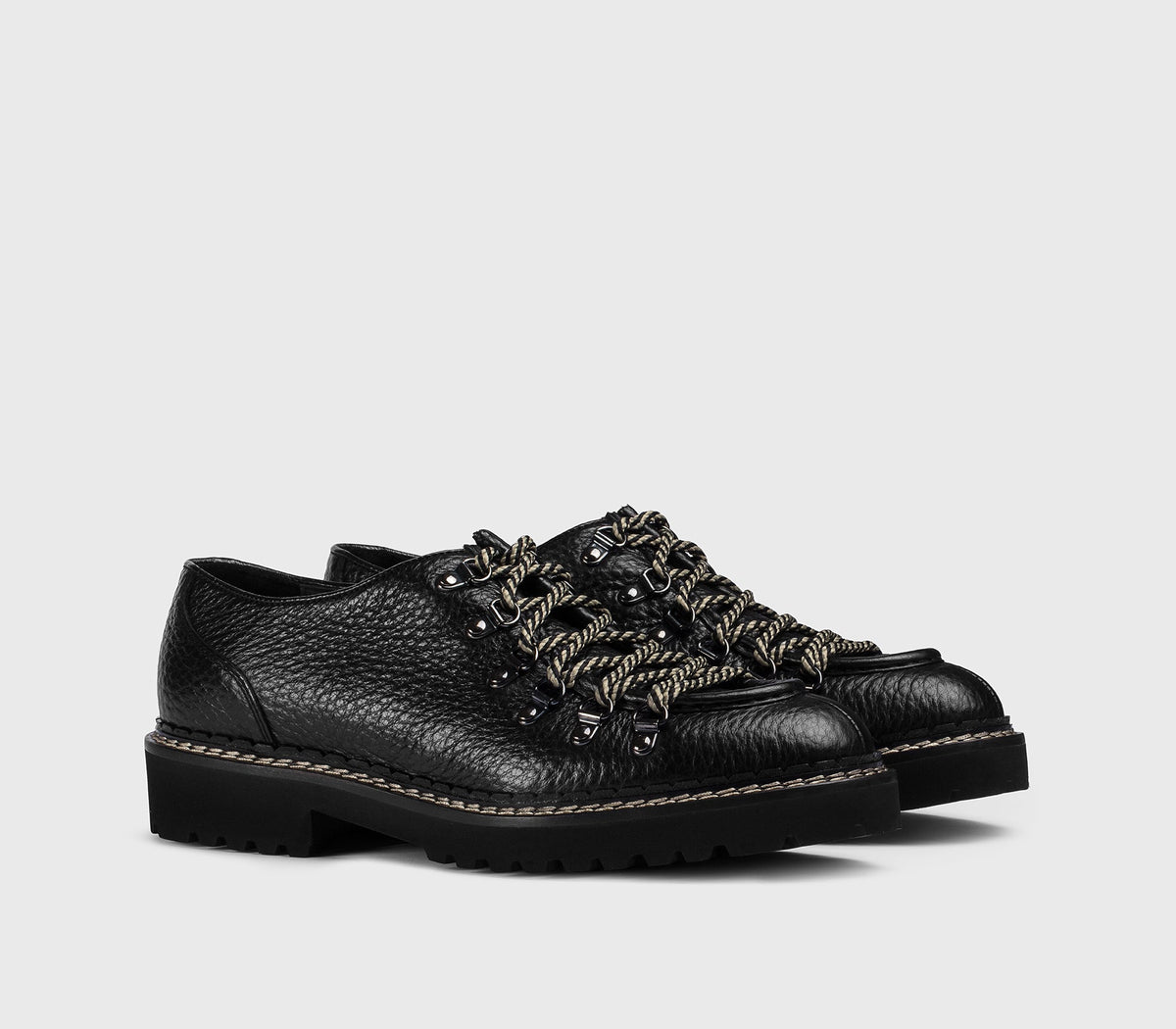 Doucal's Lace-Up Shoes, Black Suede Leather