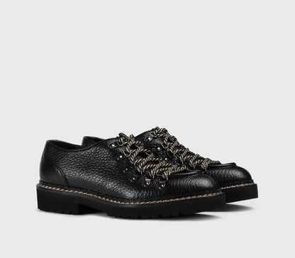 Doucal's Lace-Up Shoes, Black Suede Leather