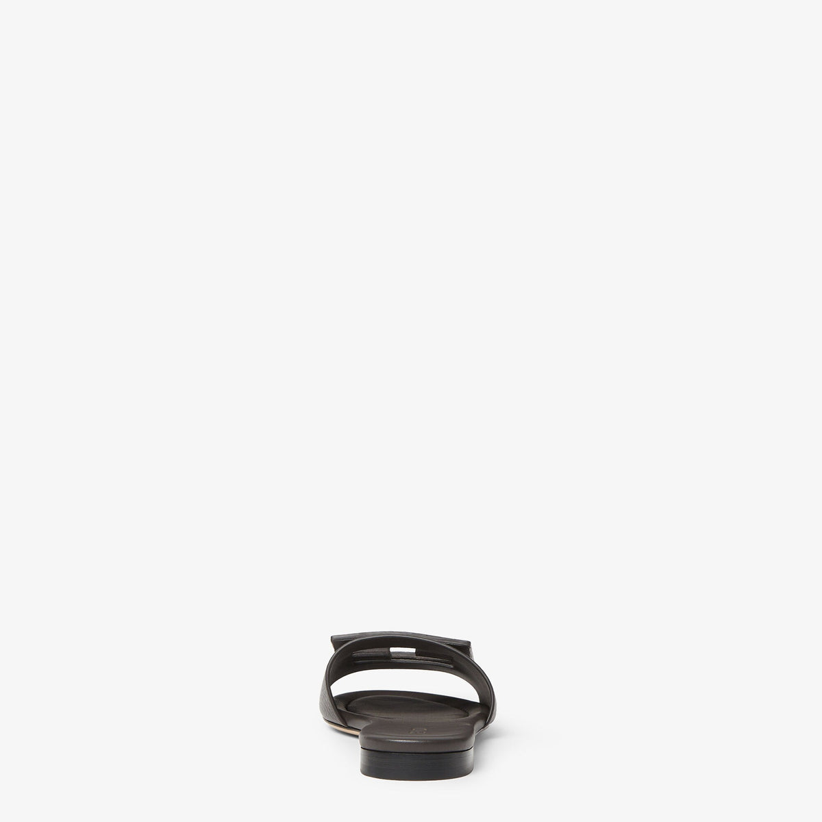 Fendi Baguette Slide Sandal, Brown Leather